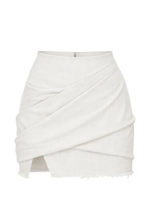 Rick Owens DRKSHDW draped mini skirt - White