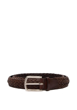 Orciani braided leather belt - Brown
