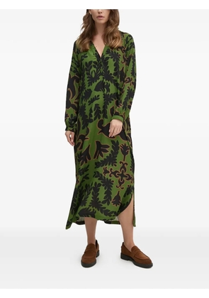 La Petite Française Reconnue floral belt maxi dress - Green