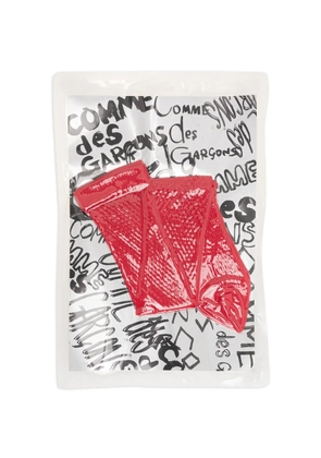 Comme Des Garçons ribbed logo socks - Red