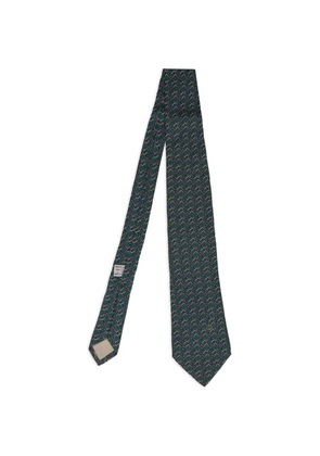 Gucci Pre-Owned patterned tie - Green