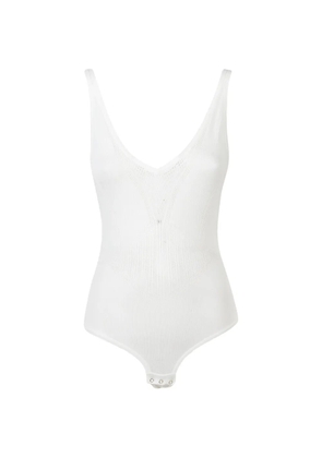 Elisabetta Franchi V-neck bodysuit - White