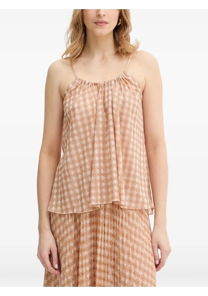 Forte Forte check patterned blouse - Orange