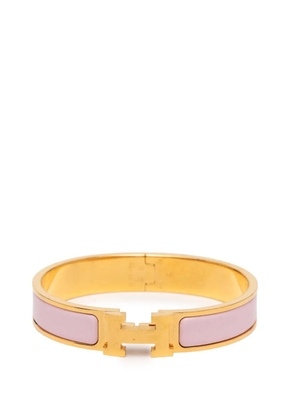 Hermès Pre-Owned 2000-2010 Narrow Enamel Clic H Bracelet PM costume bracelet - Gold