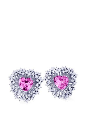 HZMER JEWELLERY Blush Twilight Shimmer earrings - Silver