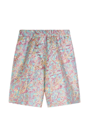 DRIES VAN NOTEN jacquard shorts - Blue