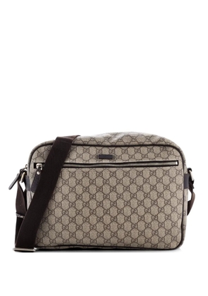 Gucci Pre-Owned Front Zip Camera Bag GG Coated Canvas Large crossbody bag - Brown