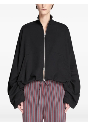 DRIES VAN NOTEN draped jersey jacket - Black