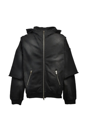 BREATH layered hoodie - Black