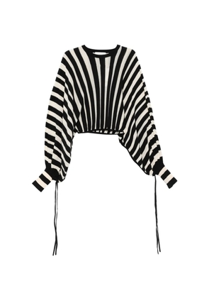 ZIMMERMANN striped balloon-sleeve top - Black