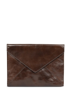 DRIES VAN NOTEN leather clutch bag - Brown