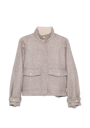Agnona houndstooth pocket jacket - Pink