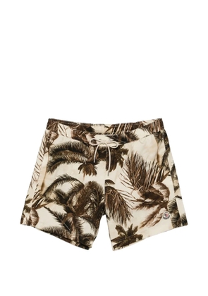 Moncler palm tree-print swim shorts - Neutrals