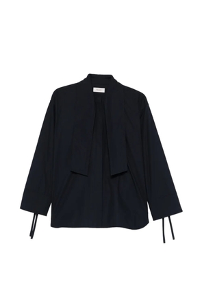 Agnona buttoned tie-detail shirt - Blue