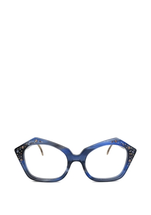 Francis Klein geometric embellished glasses - Blue