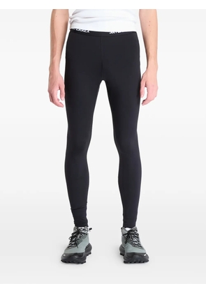 adidas logo-waistband base layer leggings - Black