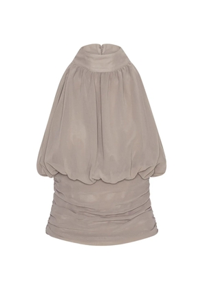 ROTATE BIRGER CHRISTENSEN chiffon ruched blouse - Brown