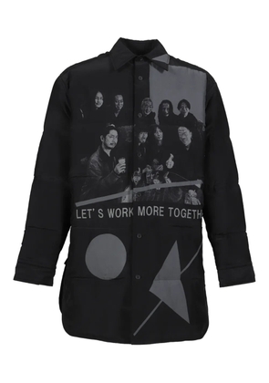 Yohji Yamamoto graphic-print padded jacket - Black