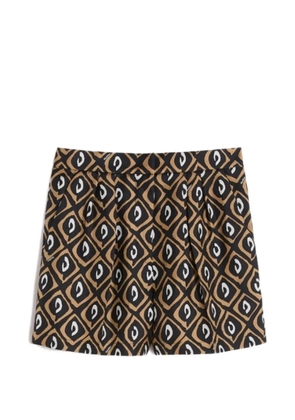Max Mara geometric print shorts - Black