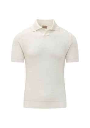 RAKKI waffle-knit V-neck T-shirt - Neutrals