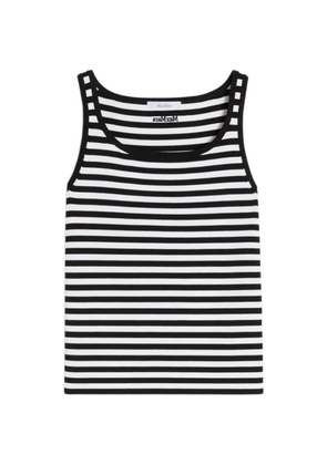 Max Mara striped trim top - Black