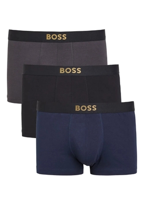 BOSS logo-waistband boxers (set of three) - Blue