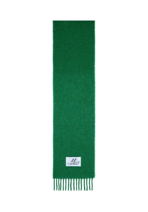 Marni brushed-fringed scarf - Green