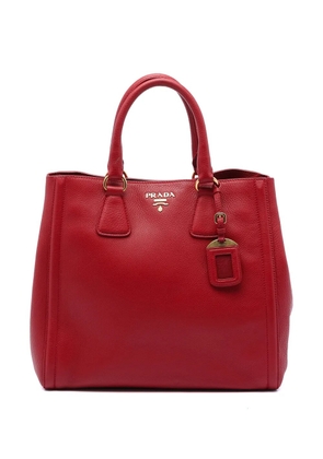 Prada Pre-Owned 2010-2025 Vitello Daino Open Convertible Tote satchel - Red