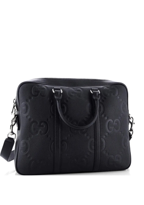 Gucci Pre-Owned Convertible Briefcase Jumbo GG Embossed Leather business bag - Black