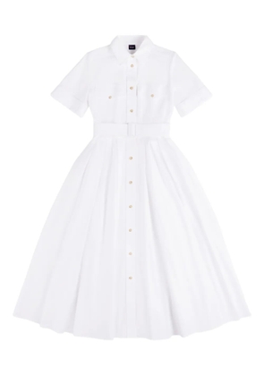 Fay buttoned shirt midi dress - White