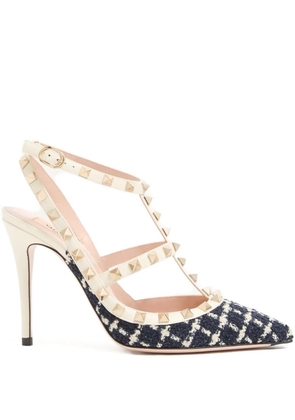 Valentino Garavani rockstud check-pattern pumps - Blue