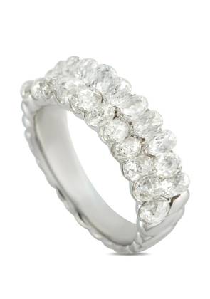 LB Exclusive briolette-diamond embellished ring - Silver