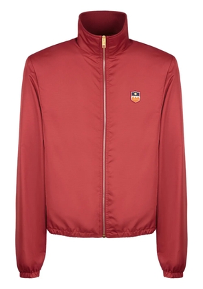 Bally logo-appliqué high-neck windbreaker - Red