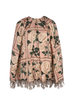 Biyan embroidered-hemline print blouse - Pink