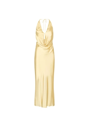 ROTATE BIRGER CHRISTENSEN halter chiffon maxi dress - Neutrals