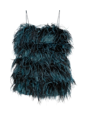 Oséree feathered mini dress - Blue