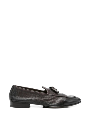 Doucal's tassel leather loafers - Brown