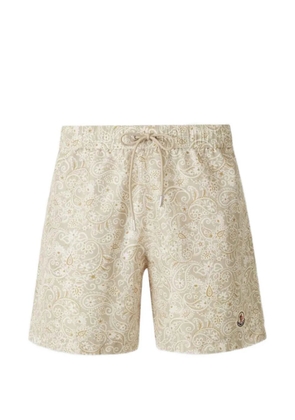 Moncler paisley pocket swim shorts - Neutrals
