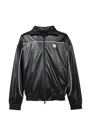 BREATH piping zip-up jacket - Black