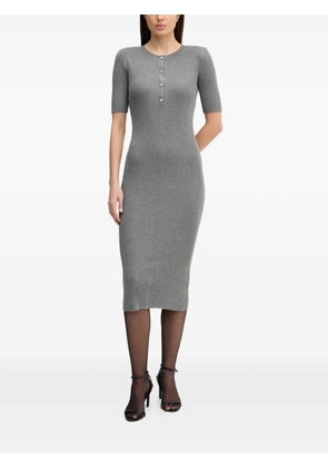 DKNY button ribbed dress - Grey
