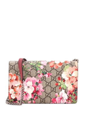 Gucci Pre-Owned Chain Wallet Blooms Print GG Coated Canvas crossbody bag - Brown