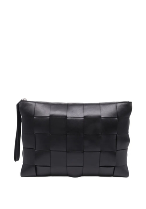 Bottega Veneta Pre-Owned Intrecciato zip leather pouch - Black