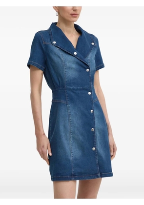 Morgan button-fastening mini dress - Blue