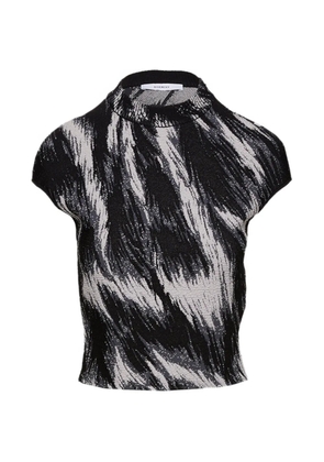 Givenchy abstract mockneck T-shirt - Black