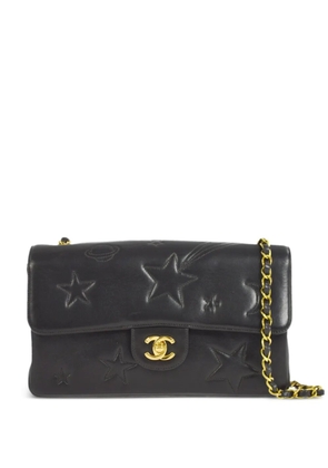 CHANEL Pre-Owned 1995 star stitch medium Classic Flap shoulder bag - Black