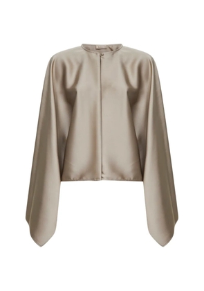 Blanca Vita asymmetric kimono-sleeves jacket - Neutrals