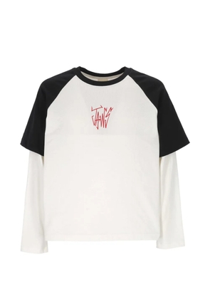 Jaws long-sleeved layered T-shirt - White