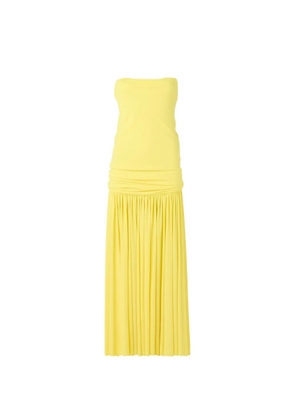 Jacquemus cross-back gathered dress - Yellow