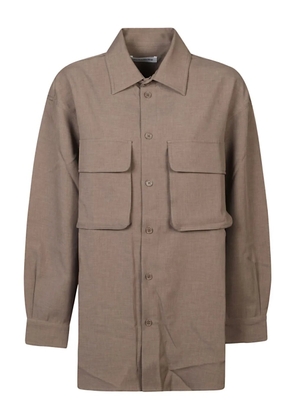 The Frankie Shop double-pocket button-down shirt - Neutrals