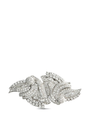 LB Exclusive diamond geometric brooch - Silver
